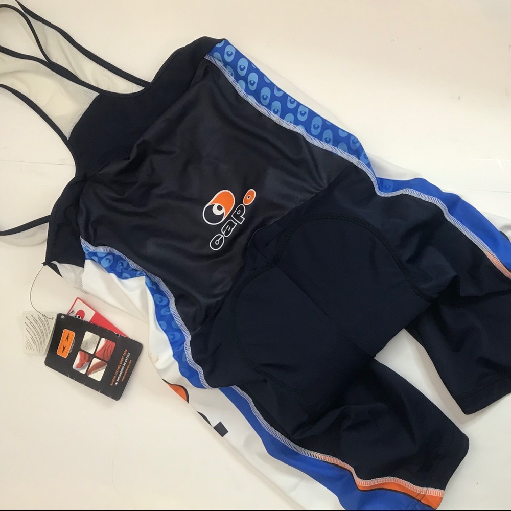 CAPO biking white/ blu shorts size XL New with tag